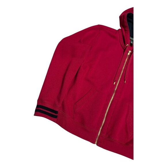 LAUREN RALPH LAUREN Designer Casual Full Zip Red Hoodie Sweatshirt Mens Large - Picture 4 of 7